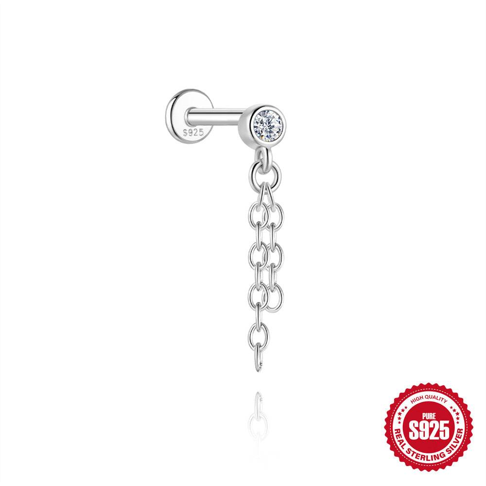 Snowflake Tassel Moissanite Earrings – image 15