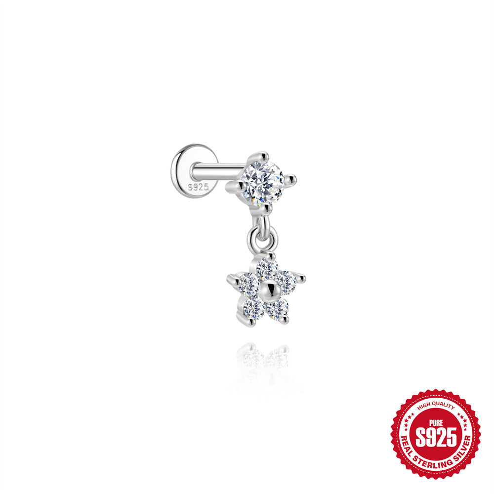 Snowflake Tassel Moissanite Earrings – image 16