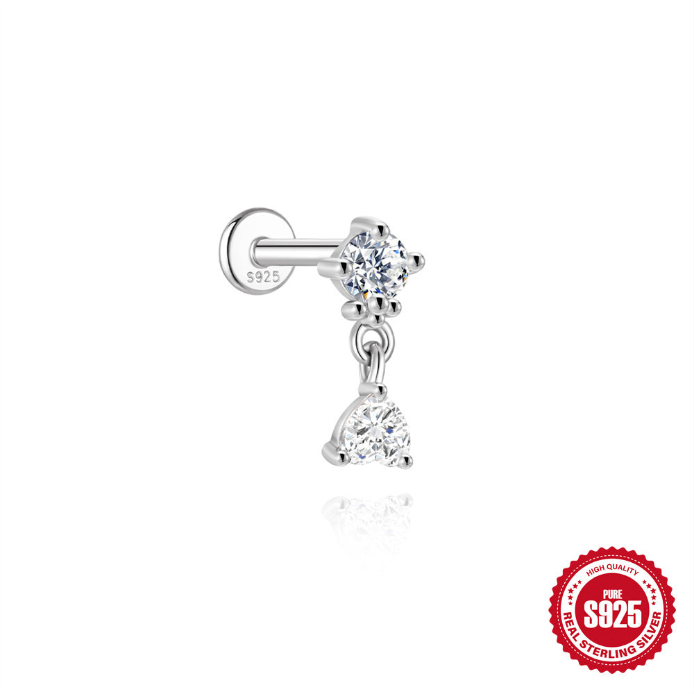 Snowflake Tassel Moissanite Earrings – image 17