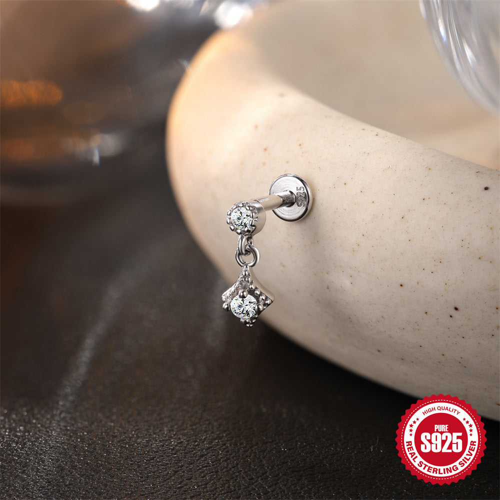 Snowflake Tassel Moissanite Earrings – image 4