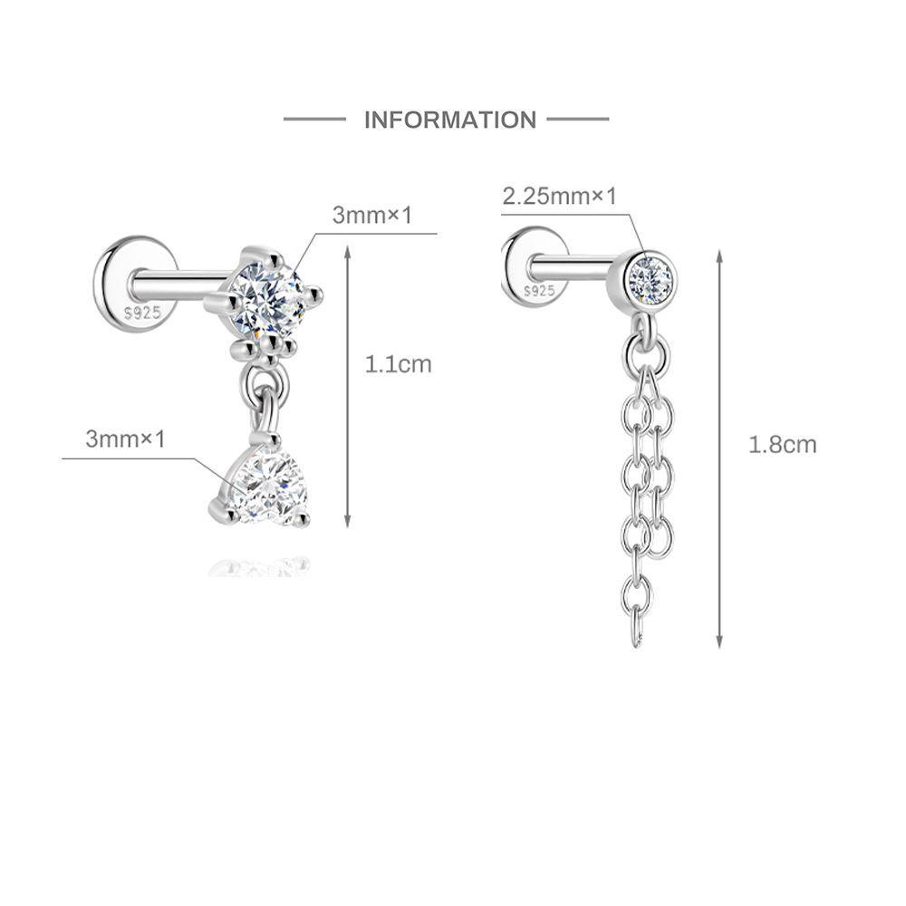 Snowflake Tassel Moissanite Earrings – image 5