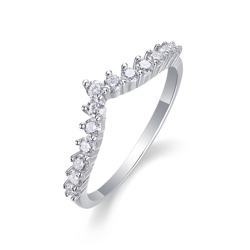 Solid-Band Moissanite Ring YCR434 – image 4