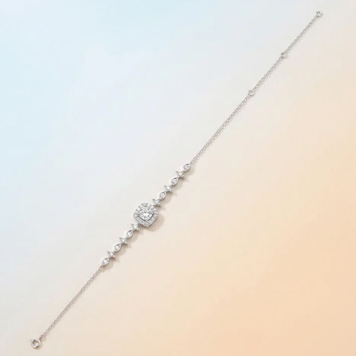 Solitaire Moissanite Chain Bracelet – wholesale moissanite jewelry