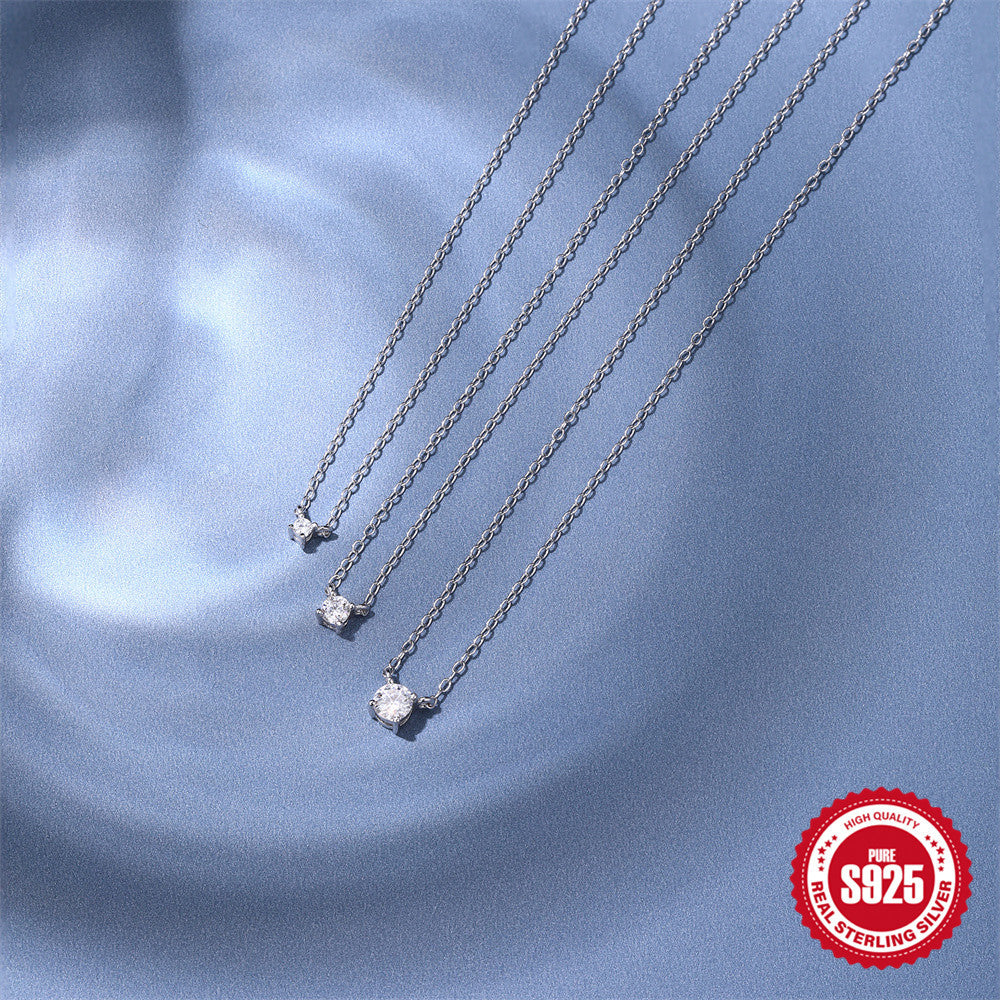 Solitaire Moissanite Necklace – image 4