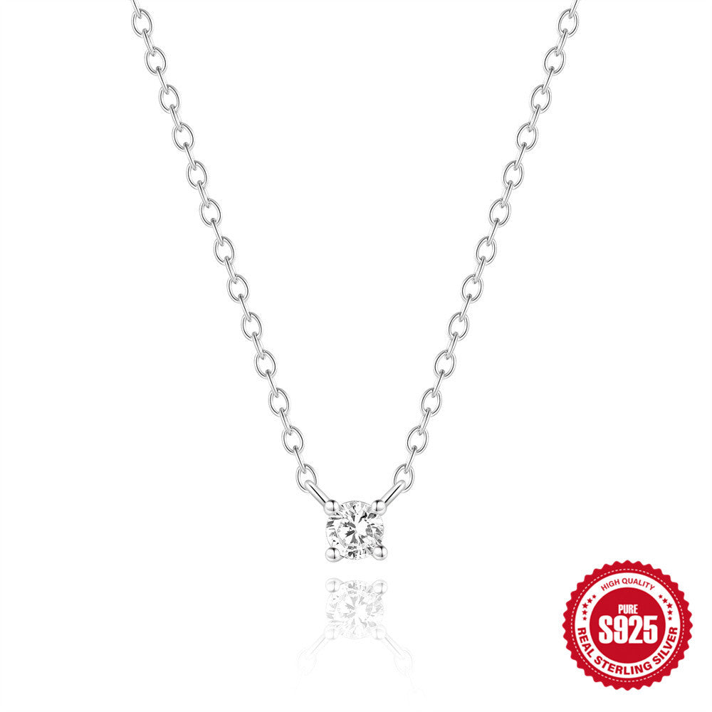 Solitaire Moissanite Necklace – image 7