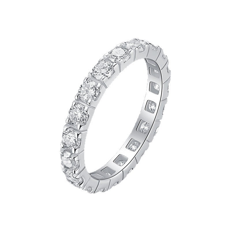 Solitaire Moissanite Solid-Band Ring