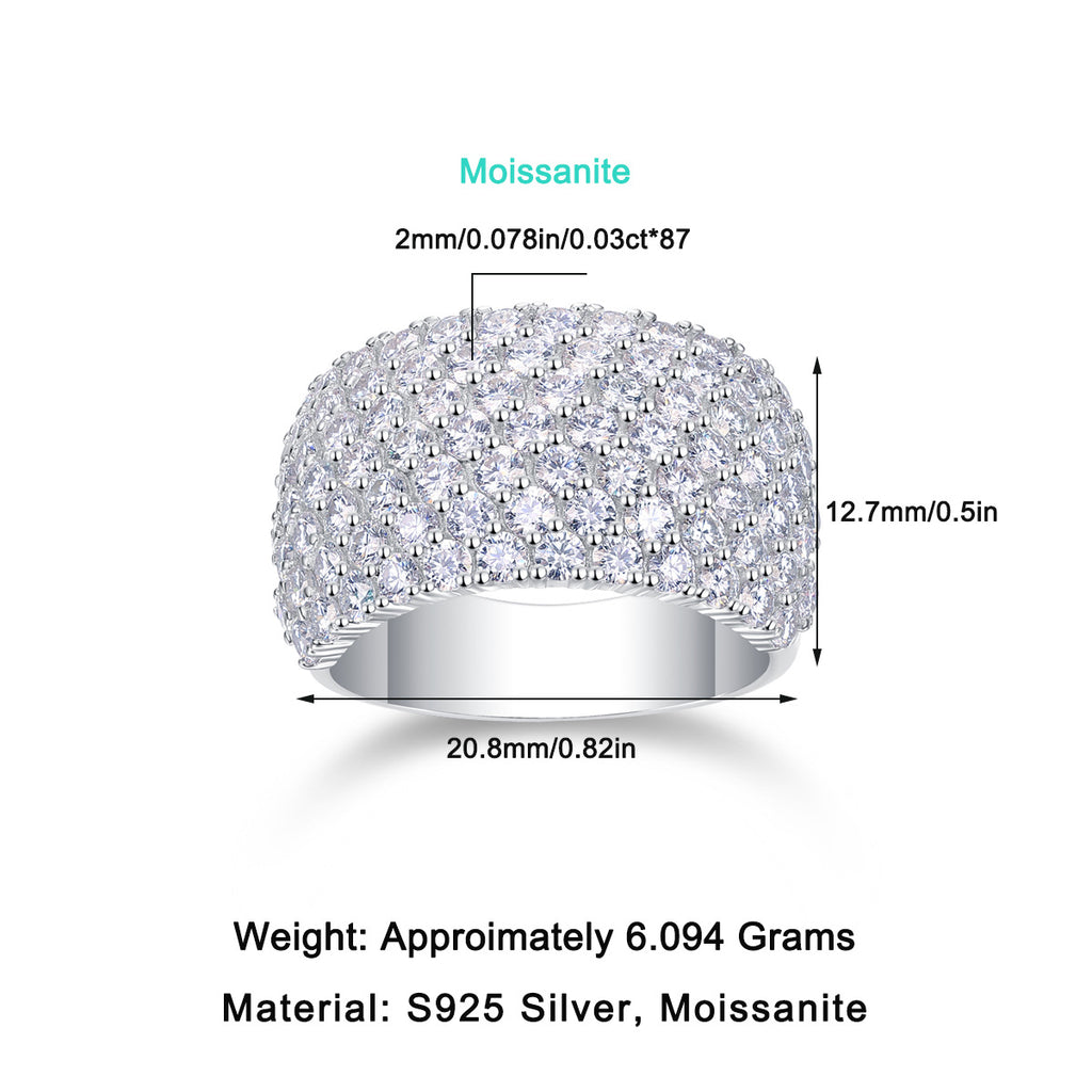Sparkling Moissanite Ring – detail view 3