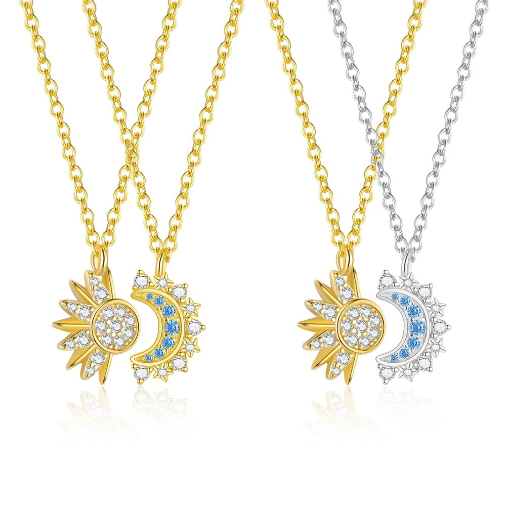 Celestial Sparkling Zircon Necklace – detail view 3