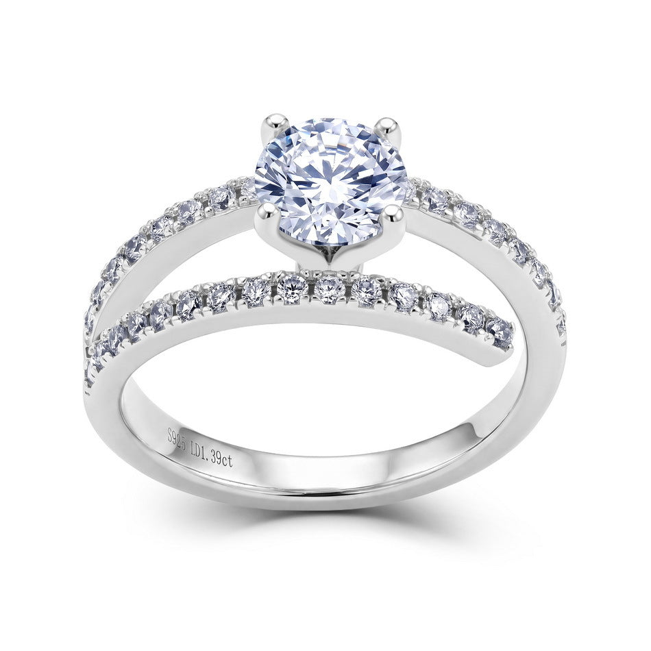 Round Lab Grown Diamond Split Shank Ring – fine jewellery wholesale