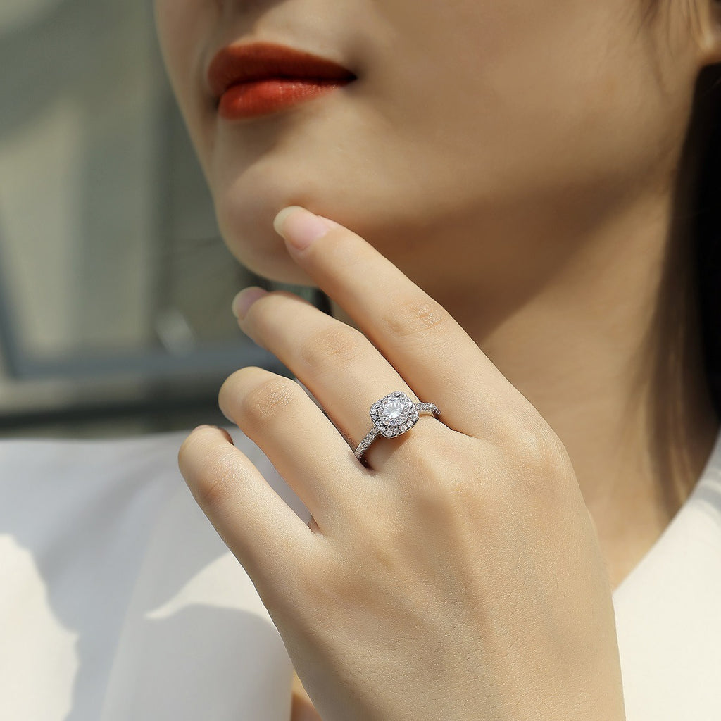 Square Sugar Moissanite Ring – wholesale moissanite rings