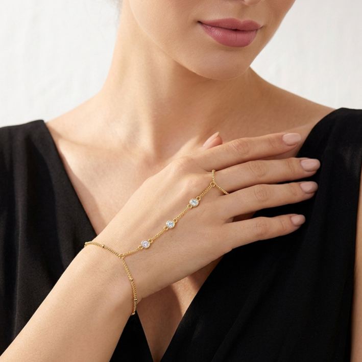 Stackable Moissanite Bracelet – detail view 3