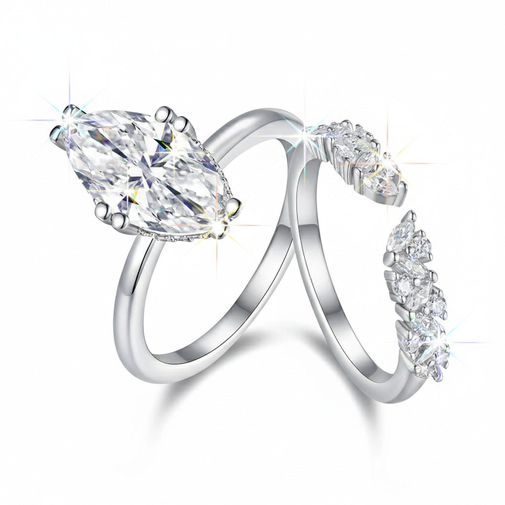 Stackable Moissanite Ring YCR410-413