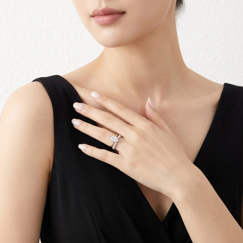 Stackable Moissanite Ring YCR410-413 – image 6