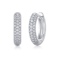 Star-Accented Moissanite Hoop Earrings