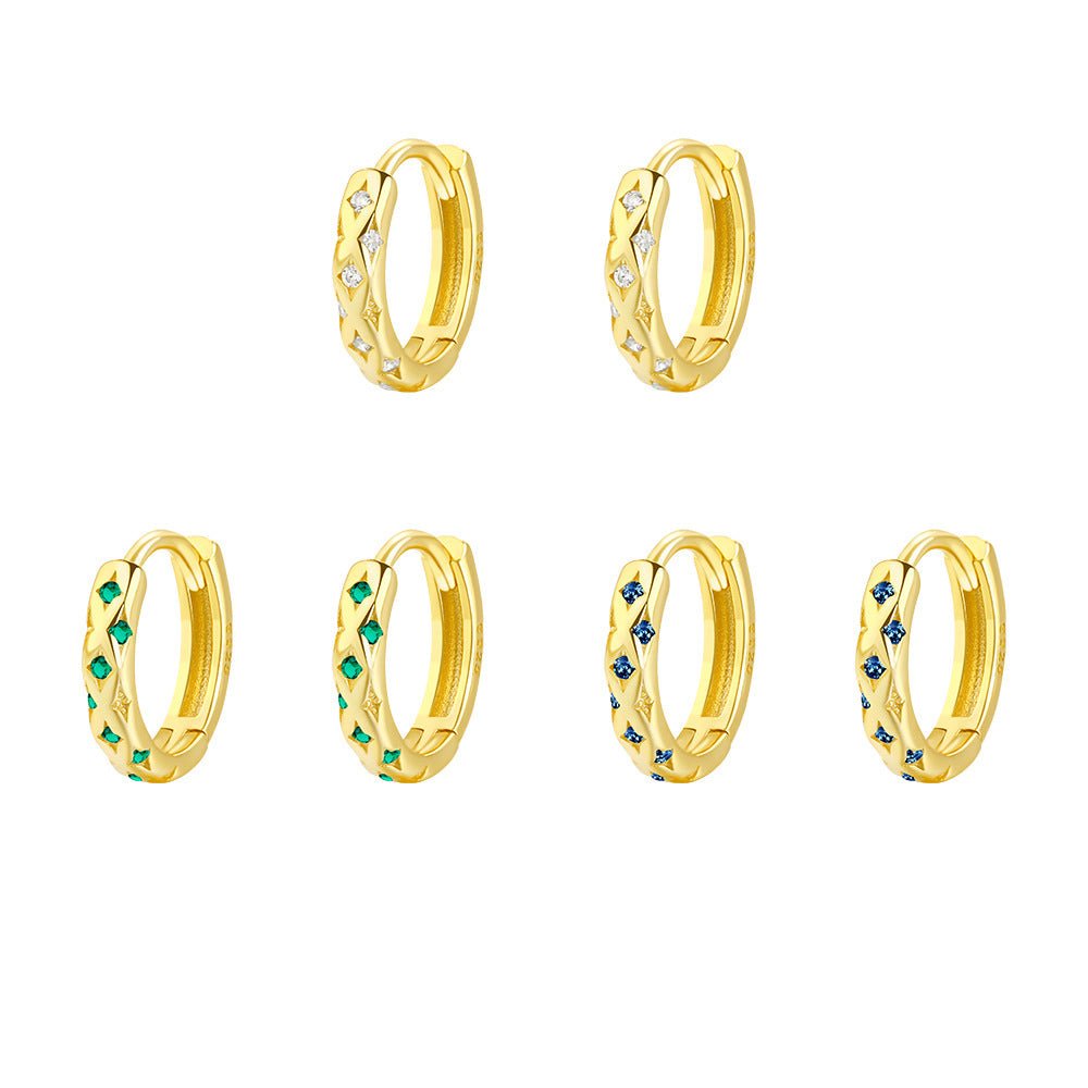 Star and Zircon Earrings – image 4