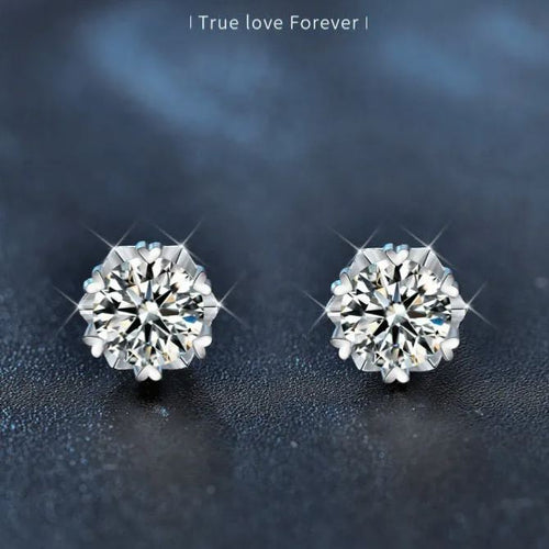 Star of David Snowflake Moissanite Christmas Studs – wholesale moissanite jewelry