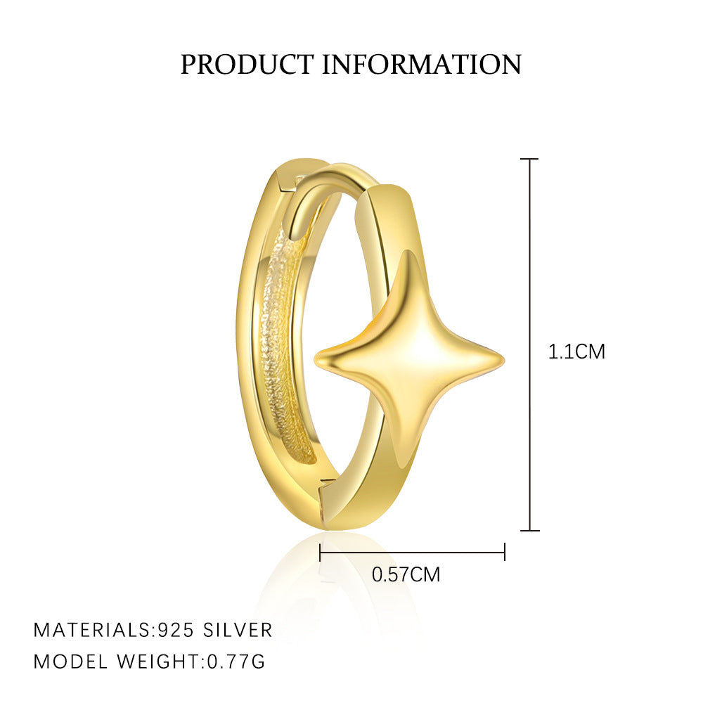 Star Zirconia Stud Earrings YCE425 – image 7