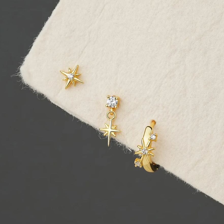Starburst Micro-Pave Stud Earrings