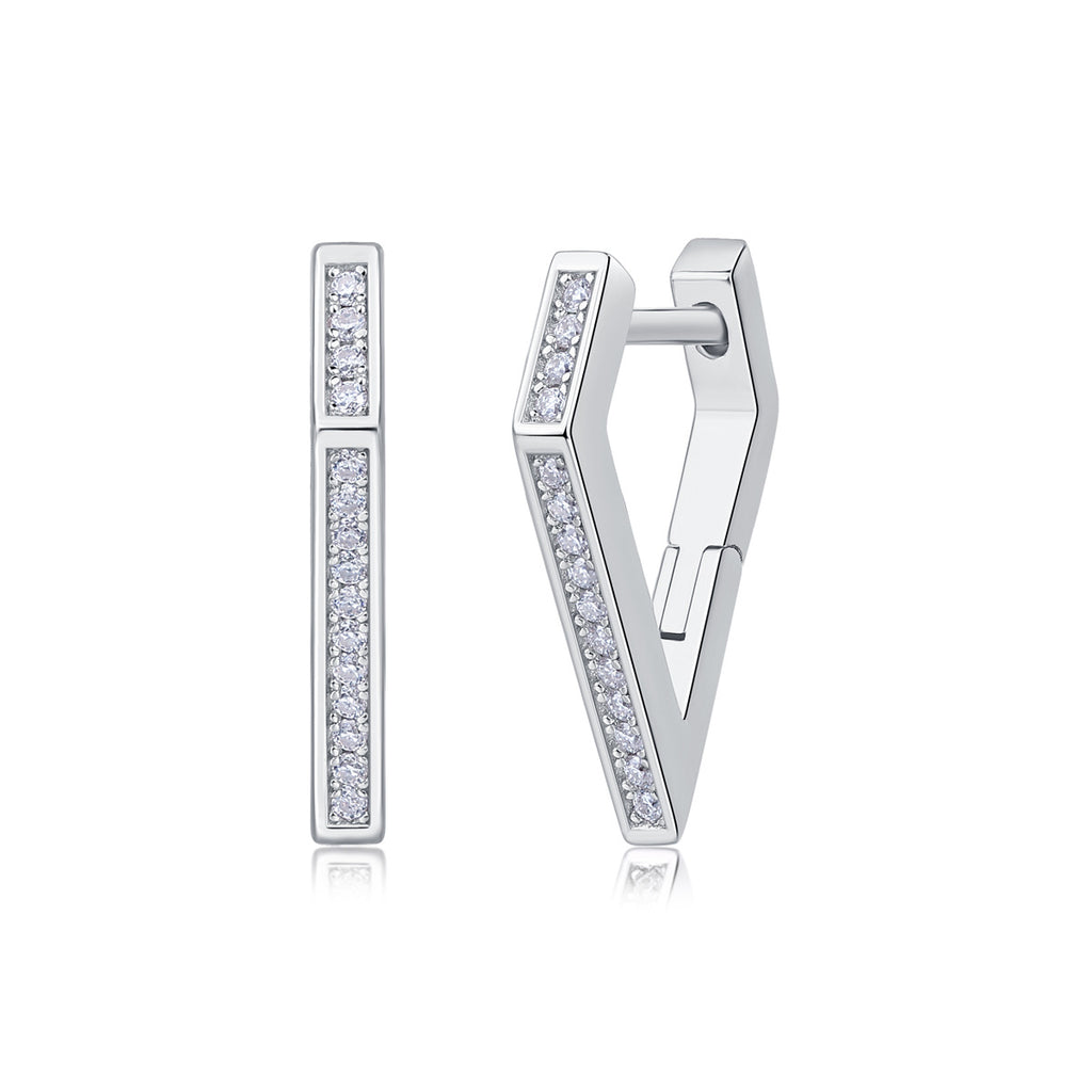 State of Mind Moissanite Hoop Earrings – detail view 3