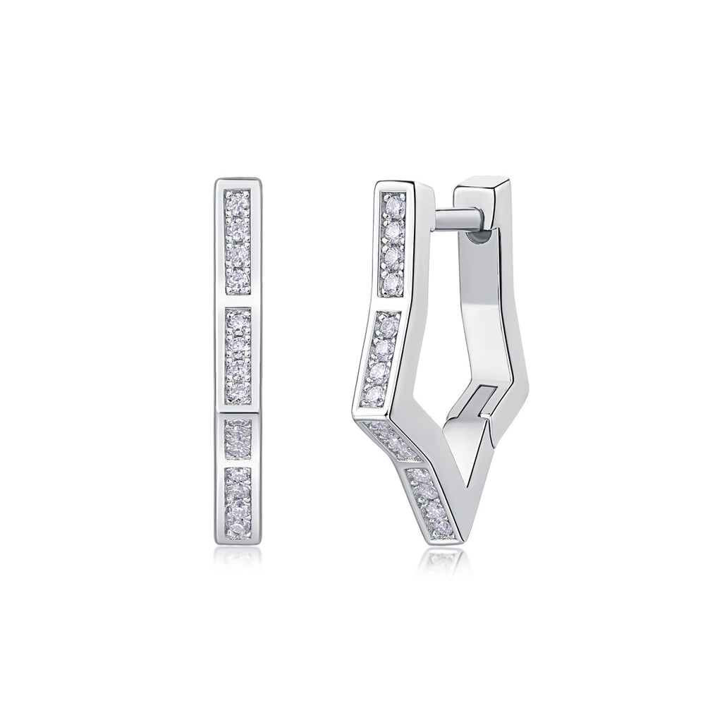 State of Mind Moissanite Hoop Earrings – image 5