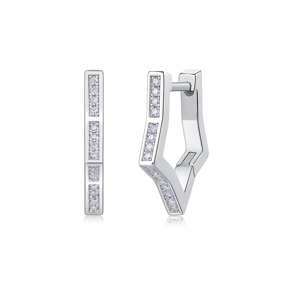 State of Mind Moissanite Hoop Earrings – image 5