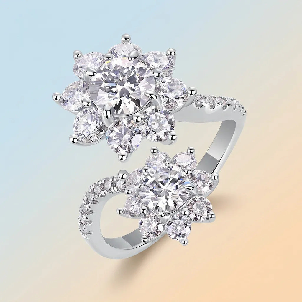 Statement Open-Band Moissanite Ring