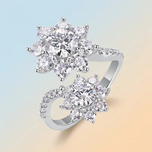 Statement Open-Band Moissanite Ring