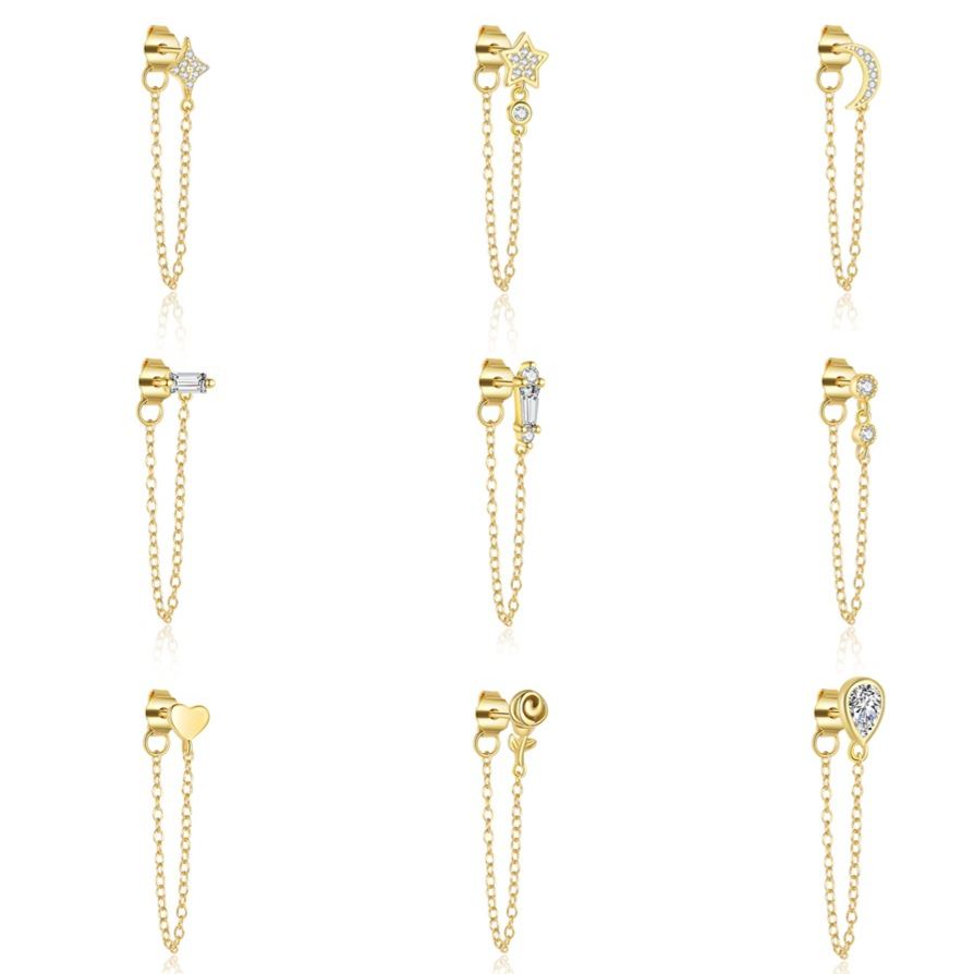 Cubic Zirconia Stud Earrings YCE253