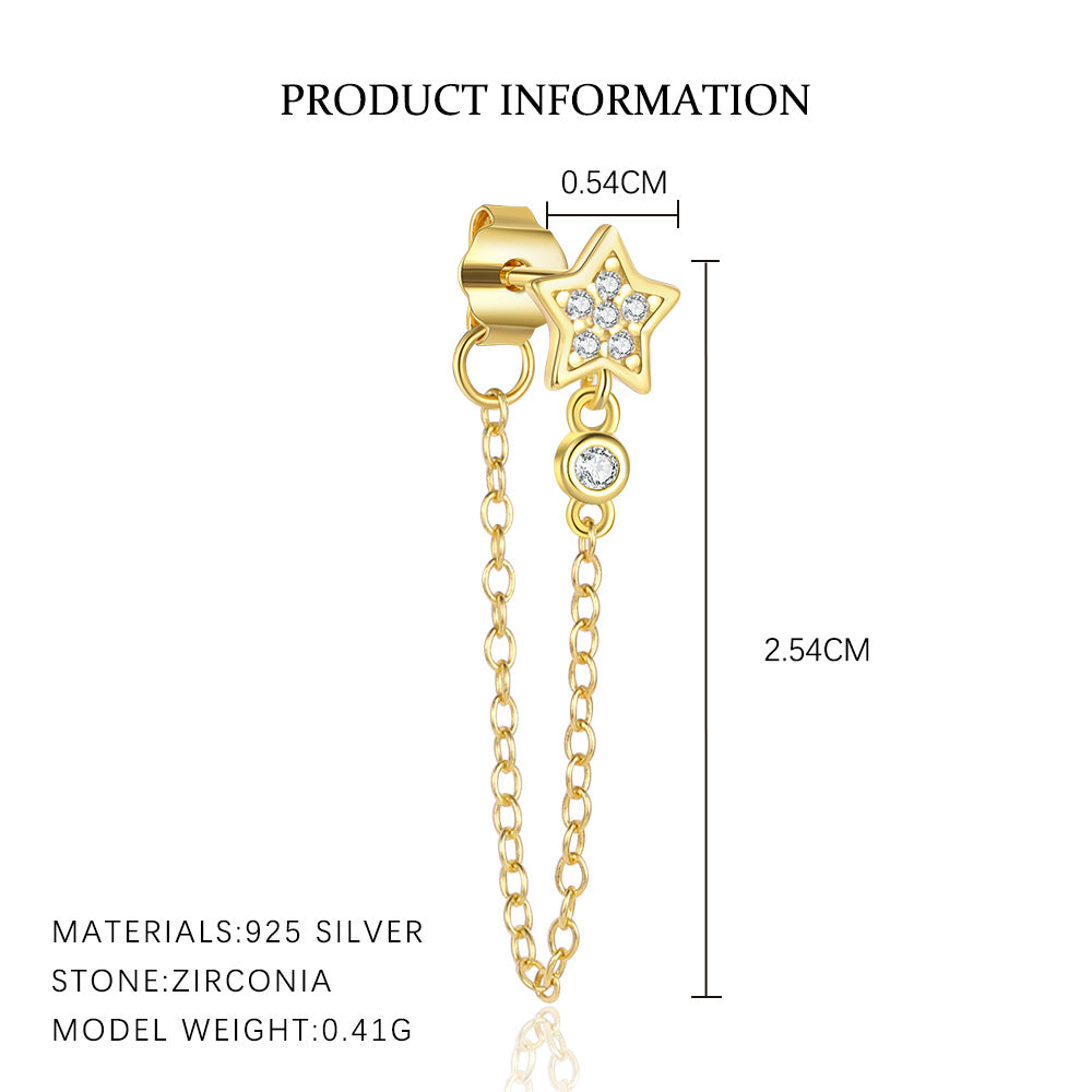 Cubic Zirconia Stud Earrings YCE253 – image 5
