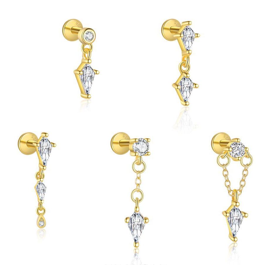 Minimalist Cubic Zirconia Stud Earrings