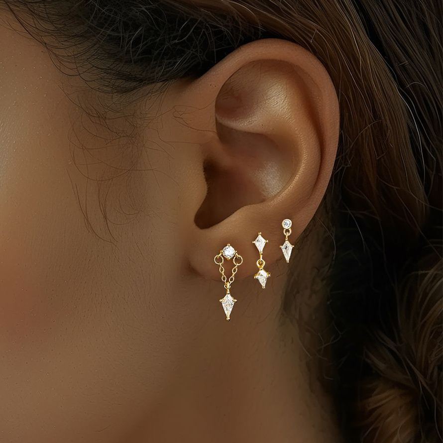 Minimalist Cubic Zirconia Stud Earrings – stud earrings in bulk