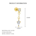 Minimalist Cubic Zirconia Stud Earrings – image 5