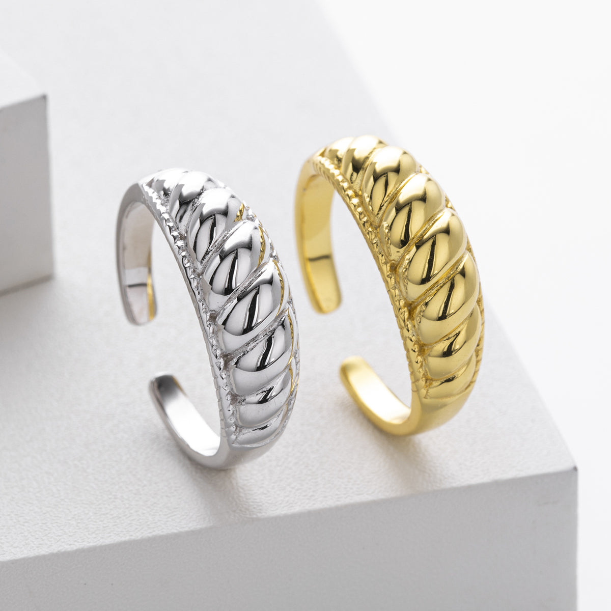 Chunky Croissant Dome Ring