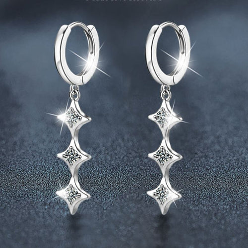 Moissanite Long Tassel Stud Earrings – wholesale moissanite jewelry