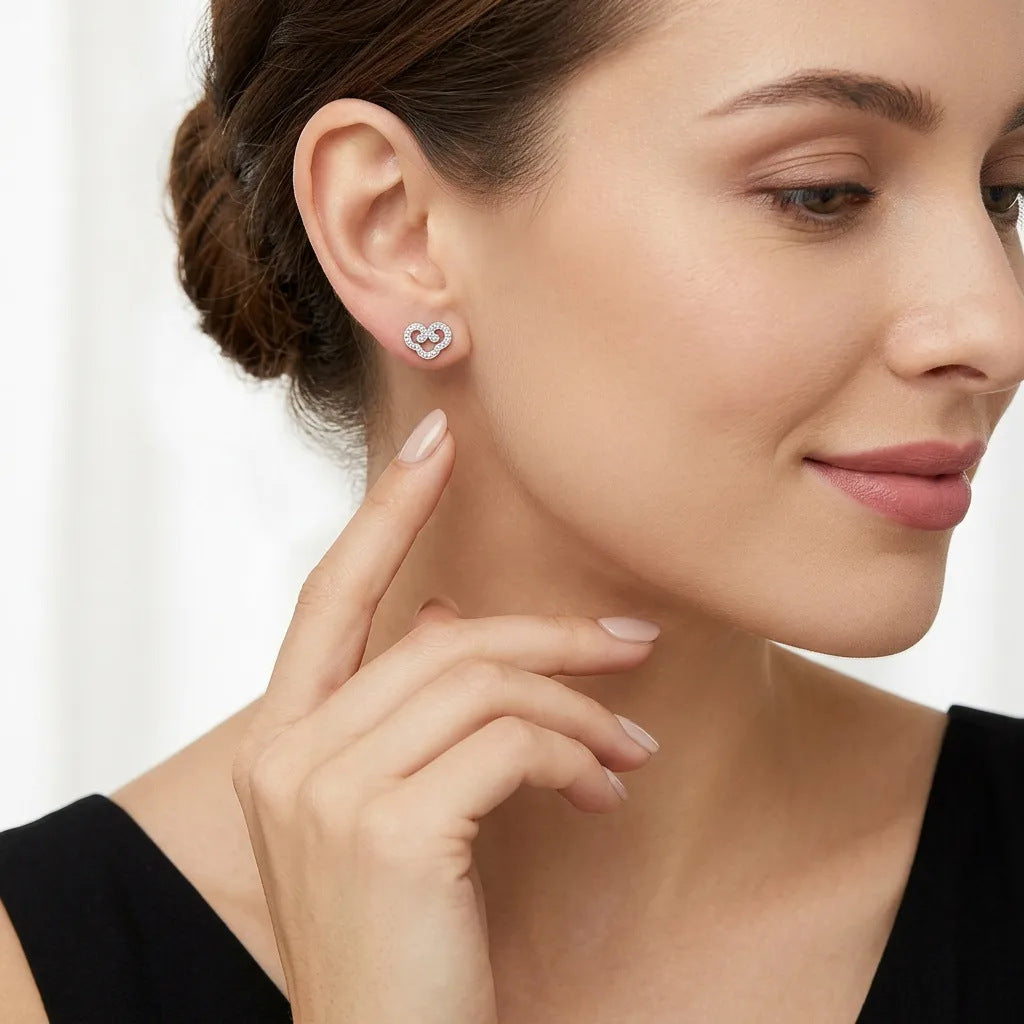 Sweet Heart-Shaped Moissanite Stud Earrings – wholesale moissanite jewelry