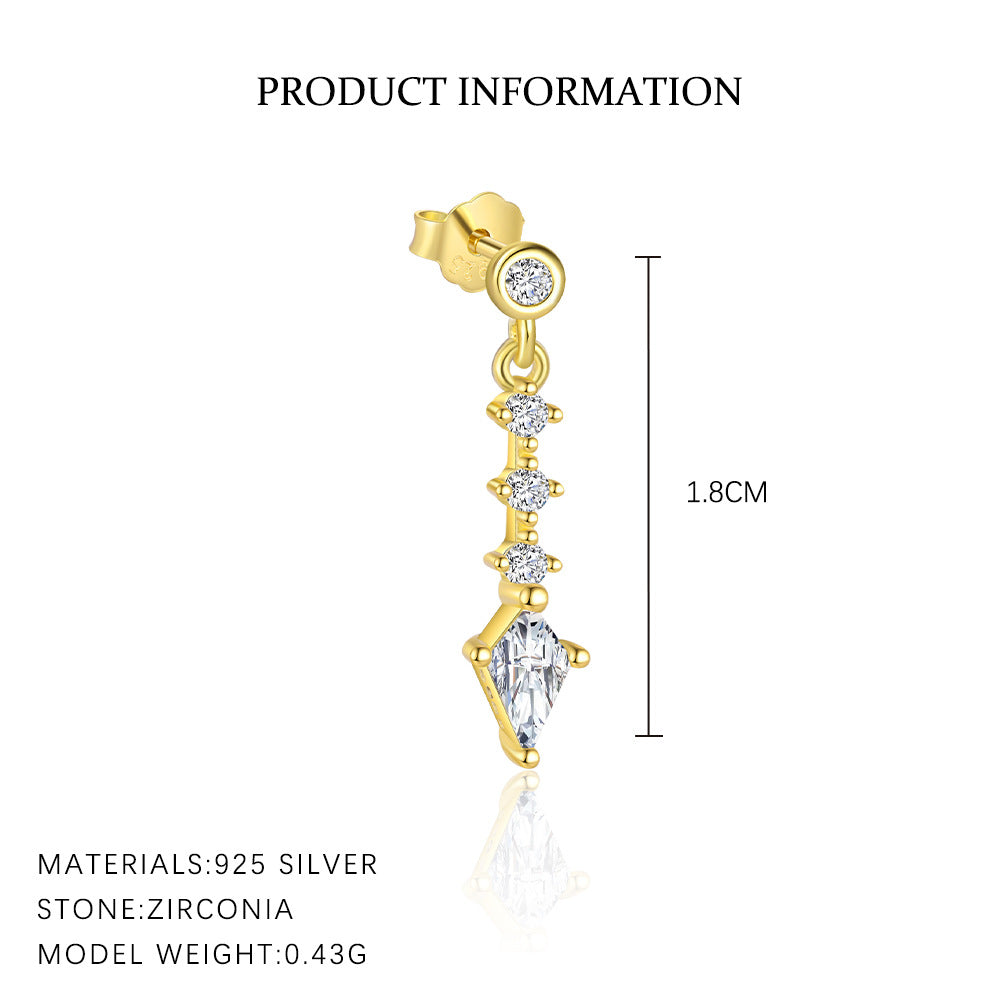 Tassel and Zircon Stud Earrings – image 10