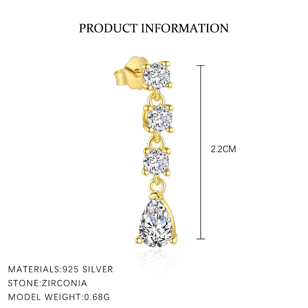 Tassel and Zircon Stud Earrings – image 7