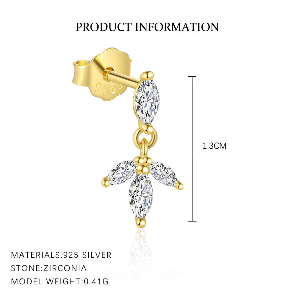 Tassel and Zircon Stud Earrings – image 9