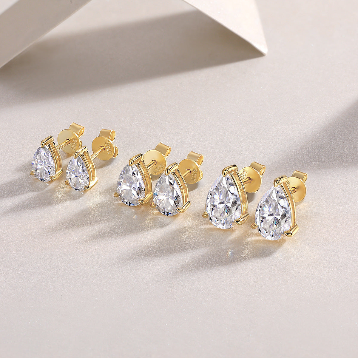 Teardrop Moissanite Stud Earrings – wholesale moissanite jewelry