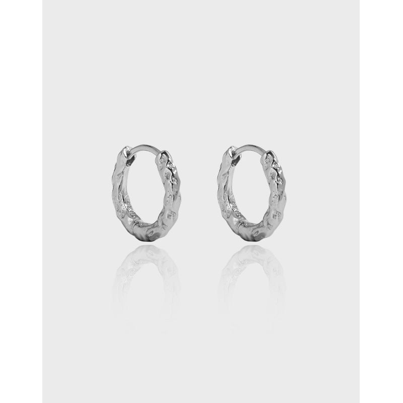 Sculptural Textured Huggie Hoop Earrings