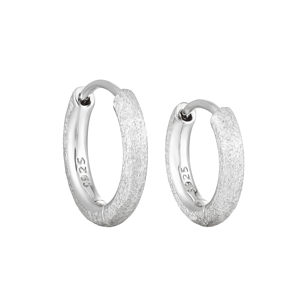 Textured Huggie Hoop Earrings