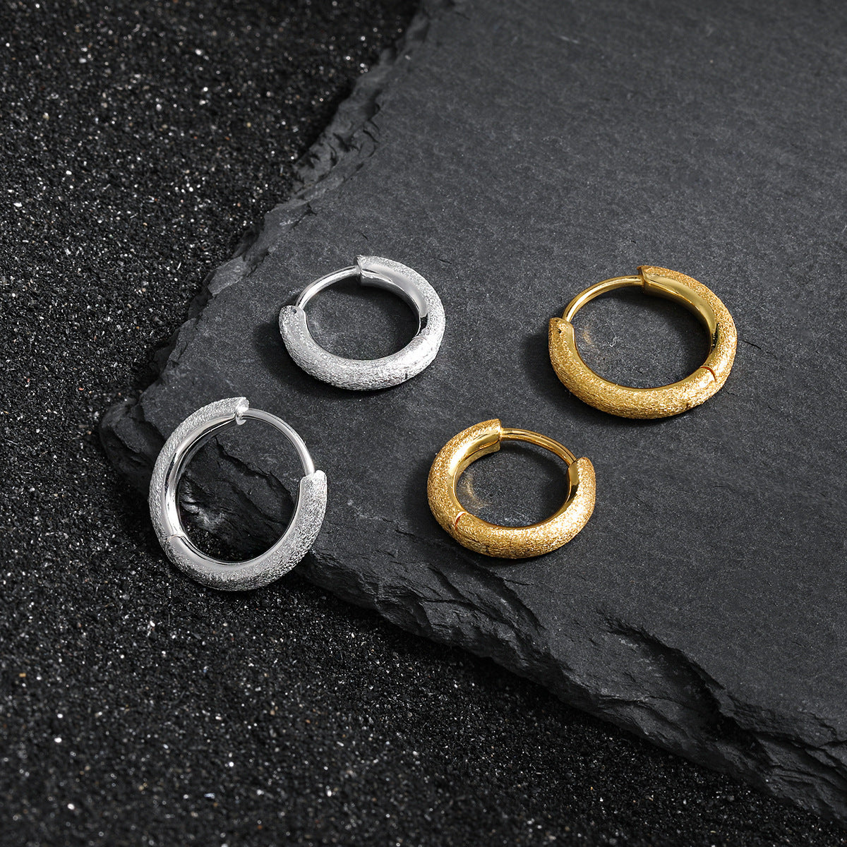 Textured Huggie Hoop Earrings – earring hoops in bulk