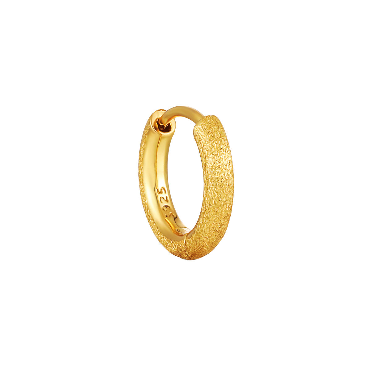 Textured Huggie Hoop Earrings – image 7