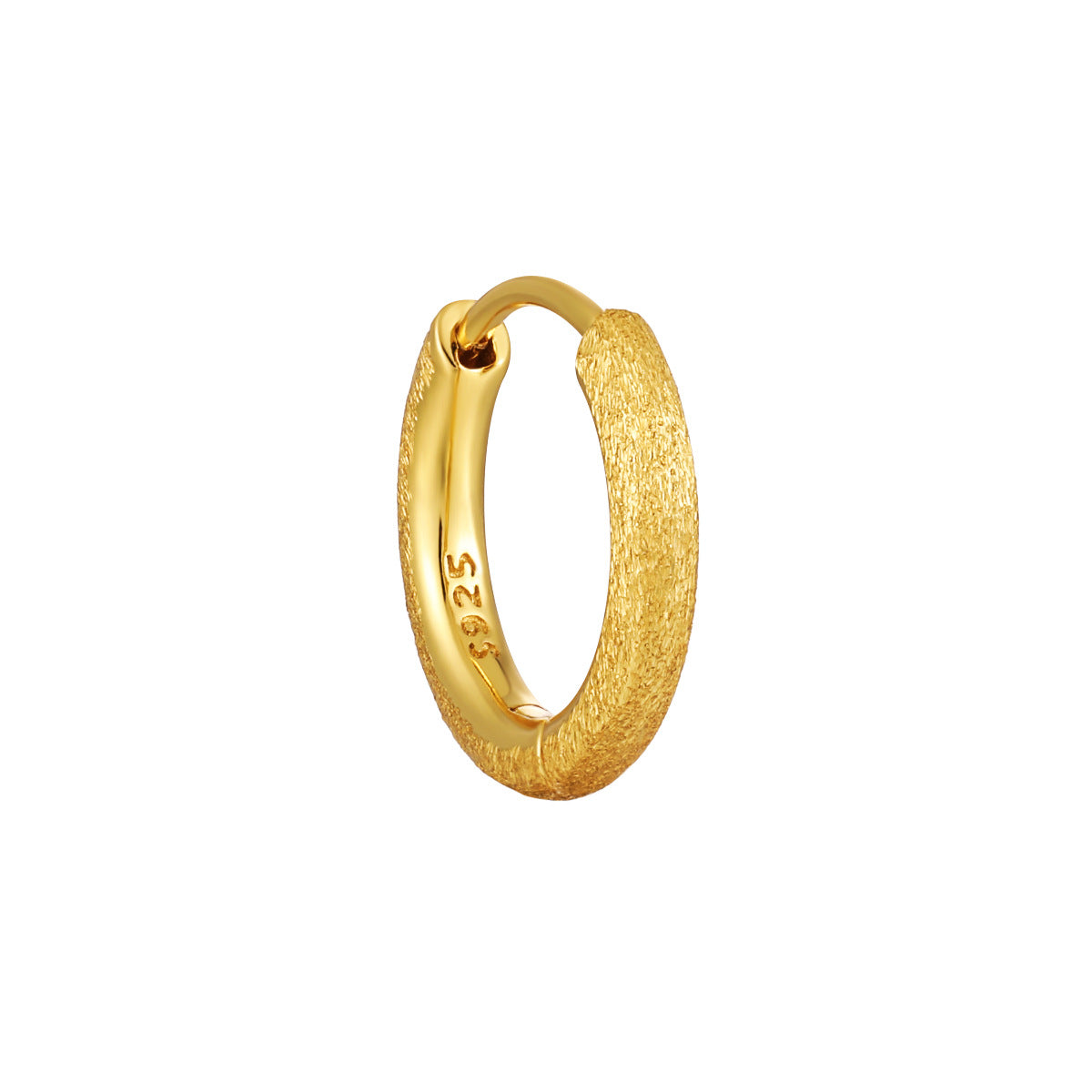 Textured Huggie Hoop Earrings – image 8