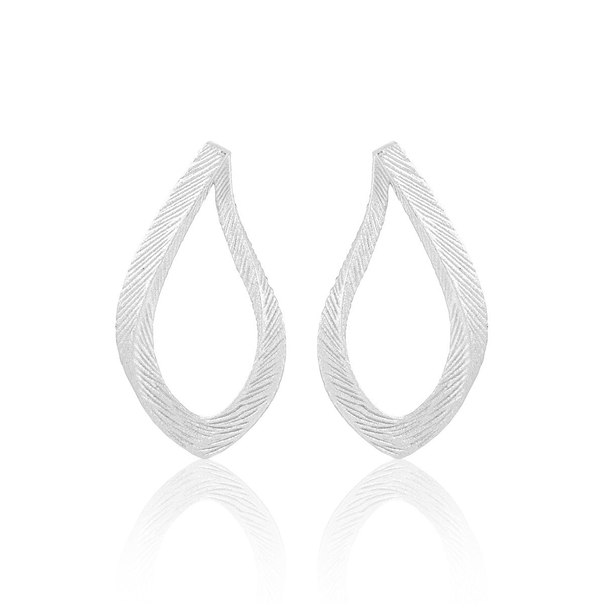 Textured Openwork Teardrop Earrings