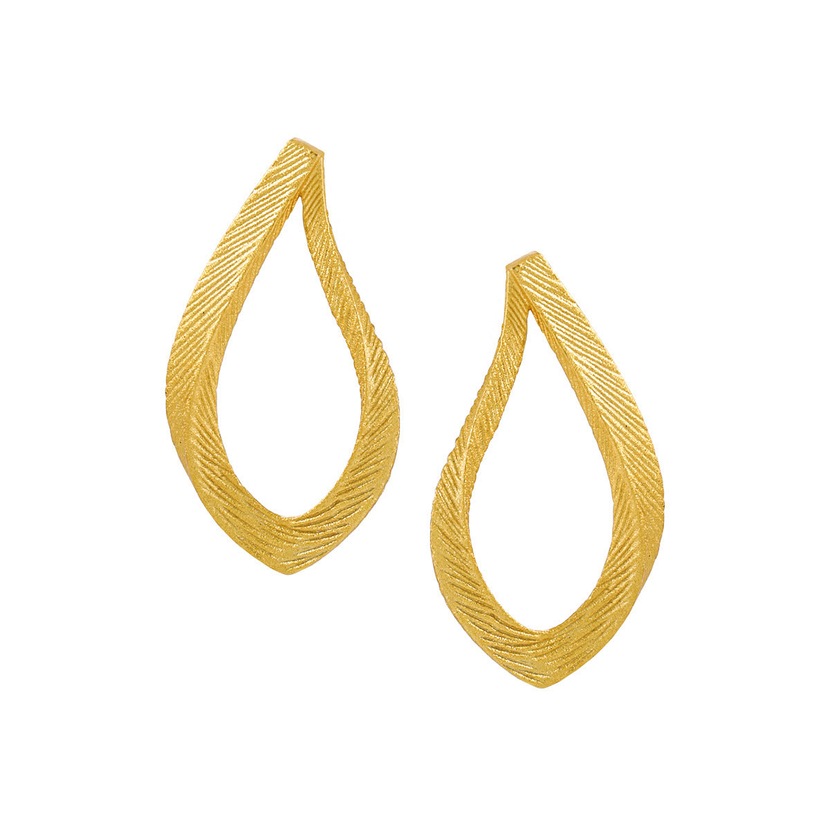 Textured Openwork Teardrop Earrings – image 5