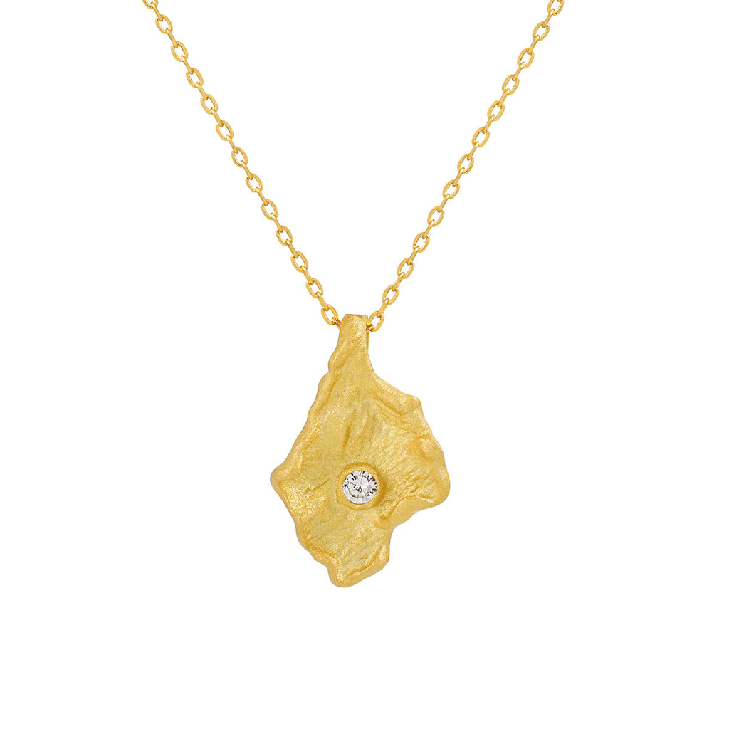 Textured Stone Pendant Necklace – image 4