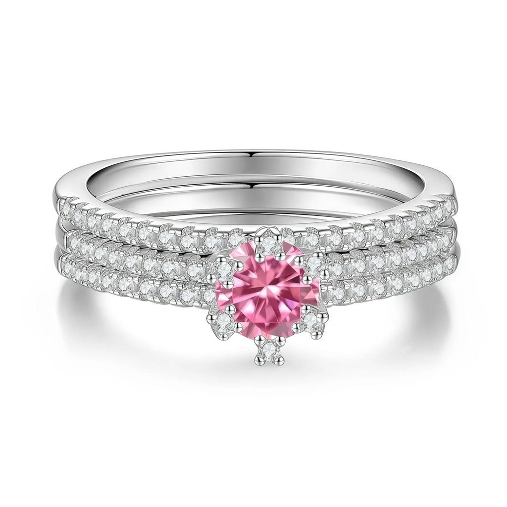 Three-Row Moissanite Ring – image 6