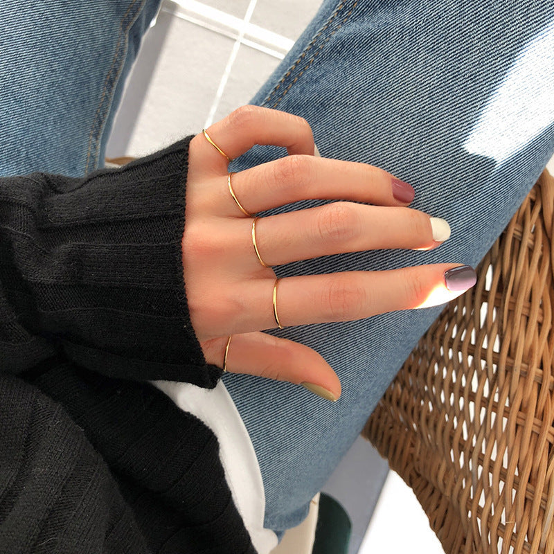Minimalist Tri-Color Bangle Bracelet – image 4