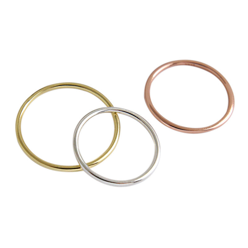 Minimalist Tri-Color Bangle Bracelet – image 5